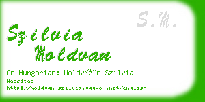 szilvia moldvan business card